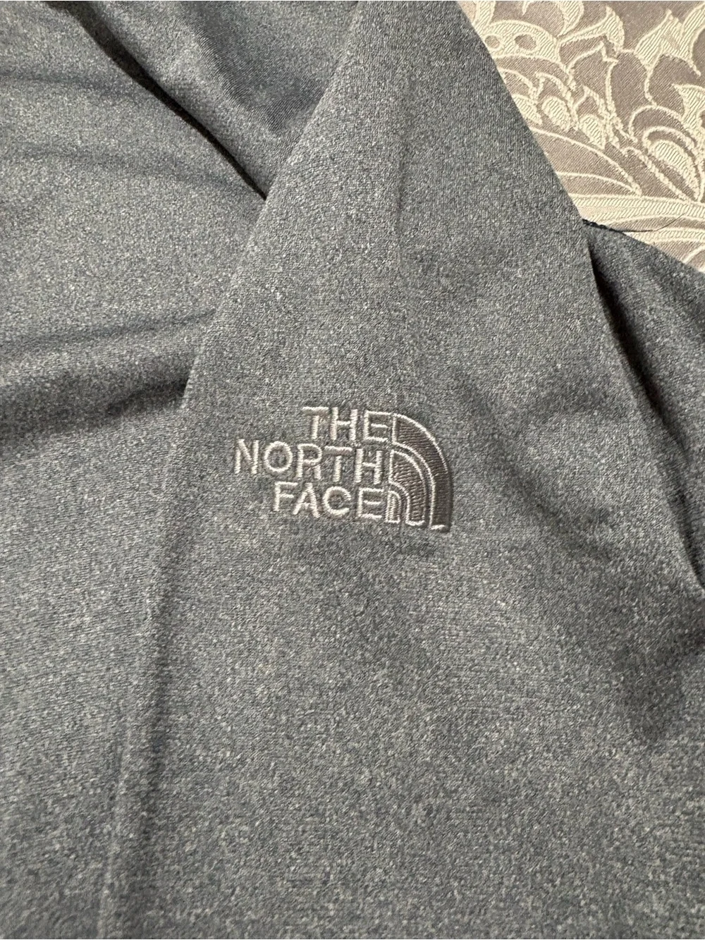 The North Face Men Dark Gray Lightweight Quarter-Zip Shirt Jacket Size M (logo)